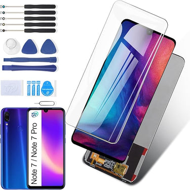 RongZy para Xiaomi Redmi Note 7/Note 7 Pro Reemplazo de Pantalla Táctil LCD + Compatible con M1901F7G M1901F7E M1901F7H M1901F7S el Kit de Herramientas de la Pantalla de Montaje del Teléfono(Negro)